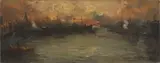 Pompeo Mariani, Veduta del porto di Genova