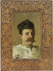 Natale Attanasio, Ritratto maschile, 1884, oil on tavoletta