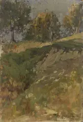 Augusto Corelli, Paesaggio di campagna, oil on canvas