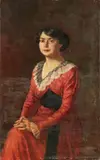 Luigi Nono, Ritratto di signora, oil on canvas