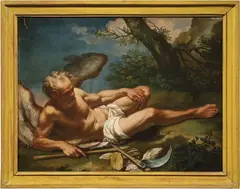 Girolamo Troppa, «Figura allegorica del Tempo» e «Figura allegorica di un Fiume», oil on canvas