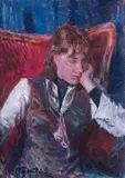 Paulo Ghiglia, Ritratto femminile, oil on canvas