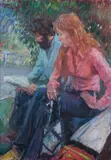 Paulo Ghiglia, Sarah e Maurizio, oil on canvas
