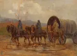 Carovana by Alberto Carosi, 1915, oil on panel, offered Feb 2022