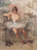 Cirno Sergio Bissi, Ballerina, oil on canvas