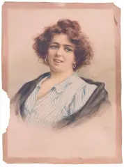 Romolo Tessari, Ritratto di fanciulla, watercolour on paper
