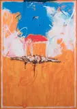 Casa di guardia by Mario Schifano, 1988, screenprint materica a enamel, offered Feb 2022