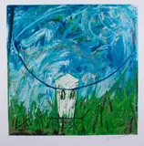 Grand'angolo by Mario Schifano, 1988, screenprint materica a enamel, offered Feb 2022
