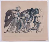 Figure by Mario Sironi, ink and watercolour on paper, offered Feb 2022