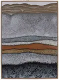 Tullio Pericoli, Strati cronologici, 1972, mixed media on canvas tesa on panel