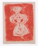 Massimo Campigli, Donna, lithograph a colori