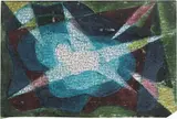 Giacomo Balla, Specchio d'acqua, 1918, enamel on vetro smerigliato