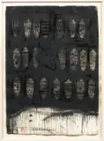 Fontana, l'acqua dell'isola riposta con cura by Piero Pizzi Cannella, 2009, oil and mixed media on paper, offered Feb 2022