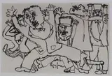 Franz Borghese, Personaggi, 1978, pennarello on paper