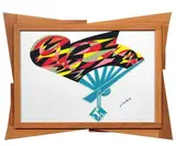 Giacomo Balla, Bozzetto di ventaglio, screenprint a colori