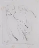 Mino Maccari, Soffici e Rosai, 1971, Puntasecca