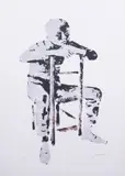 Xavier Bueno, Ragazzo seduto, screenprint