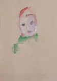 Ernesto Treccani, Volto femminile, mixed media on canvas applicata on compensato