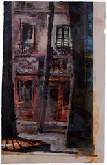 Tullio Crali, Parigi, 1955, oil and mixed media on paper