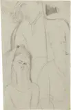 Amedeo Modigliani, Tre figure, 1916, pencil on paper
