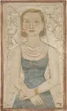 Massimo Campigli, Ritratto di Mrs. April Akston, 1953, oil on canvas