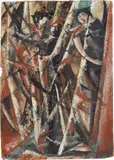 Ritmi di ballo by Roberto Marcello Iras Baldessari, 1918, oil on paper applicata on cardboard, offered Dec 2021
