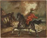 Giorgio de Chirico, Lampo, 1969, oil on cardboard applicato on panel
