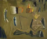 Mario Sironi, Composizione ocra, 1955, oil on canvas
