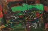 Bruno Cassinari, Natura morta, 1960, oil on canvas