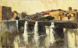 Ugo Attardi, Pesaggio con ponte