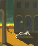 Giorgio de Chirico, Piazza d'Italia, 1966, oil on canvas