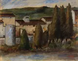 Case sull'Arno by Ottone Rosai, 1932, oil on canvas, offered Dec 2021