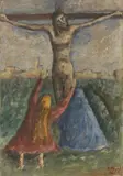 Crocifissione by Ottone Rosai, 1946, oil on card applicato on canvas, offered Dec 2021