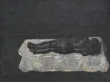 Xavier Bueno, La notte, 1966, oil and mixed media on canvas
