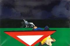 Storia per una "coppia by Ennio Calabria, 1976, oil on canvas, offered Dec 2021