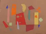 Atanasio Soldati, Senza titolo, 1949, collage on card