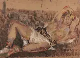 La schiava by Silvio Loffredo, 1957, oil on cardboard applicato on panel, offered Dec 2021
