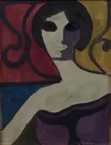 Pompeo Borra, Figura, tempera on cardboard