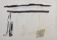 Fausto Melotti, In memoria del mio amico Lucio, 1963, mixed media on card