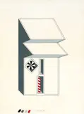 Studio by Lucio Del Pezzo, 1968, tempera and inchiostro on paper, offered Dec 2021