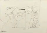 Valerio Adami, Senza titolo, 1963, inchiostro on paper