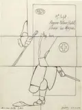 Valerio Adami, Mia cara Molly G.B.S., 1972, pencil on paper