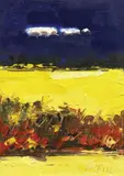 Paesaggio all'imbrunire by Sergio Scatizzi, oil on faesite, offered Dec 2021