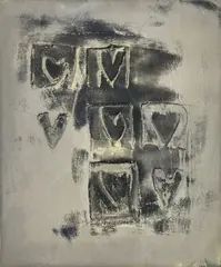 Ultima porta by Giorgio Celiberti, 1990, affresco on panel, offered Dec 2021