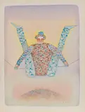 Le fun by Jean-Michel Folon, 1980, watercolour on card, offered Dec 2021
