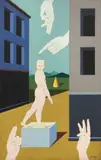 Alexis Keunen, Le Temps menaçant n. 39, 1973, acrylic on canvas