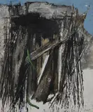 Carlo Mattioli, La biscia verde (Muri), 1982, oil on canvas