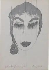 Giosetta Fioroni, Fisionomia, 1969, enamel and pencil on paper
