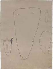 Senza titolo by James Brown, 1985, pencil on paper, offered Dec 2021