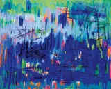 Antonio Corpora, Bagliori sul Mare Egeo, 1990, acrylic on canvas